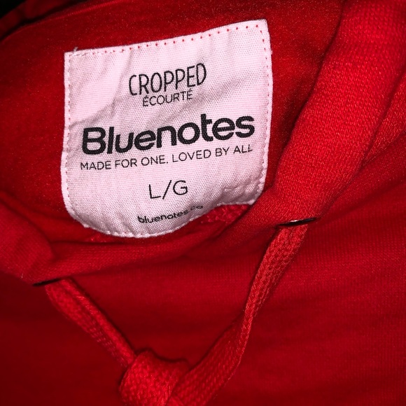 Red cropped hoodie - Picture 3 of 3